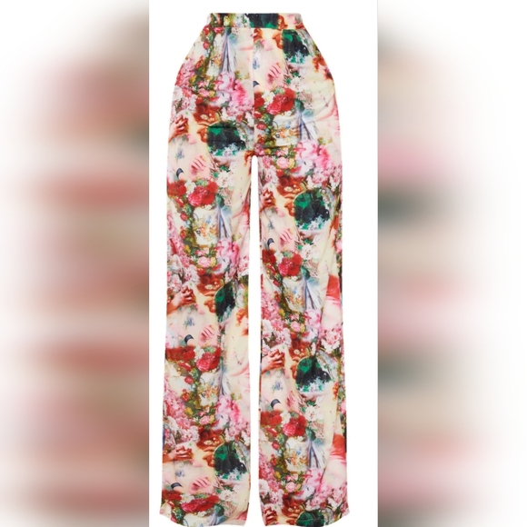 Rose Femme Renaissance Print Pants (10) - Picture 1 of 8